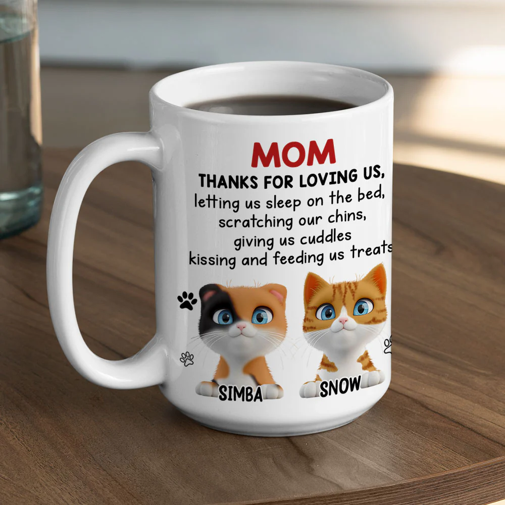 Thank You For Loving Cats - Personalized Custom Coffee Mug - Image 5