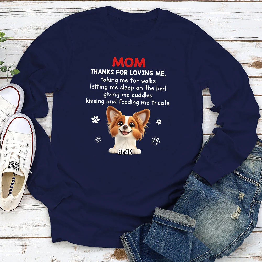 Thank You For Loving Me - Personalized Custom Long Sleeve T-shirt - Image 2