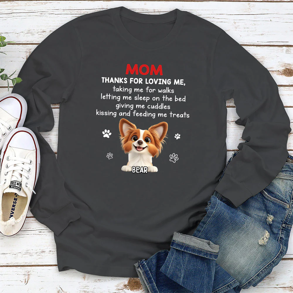 Thank You For Loving Me - Personalized Custom Long Sleeve T-shirt - Image 3