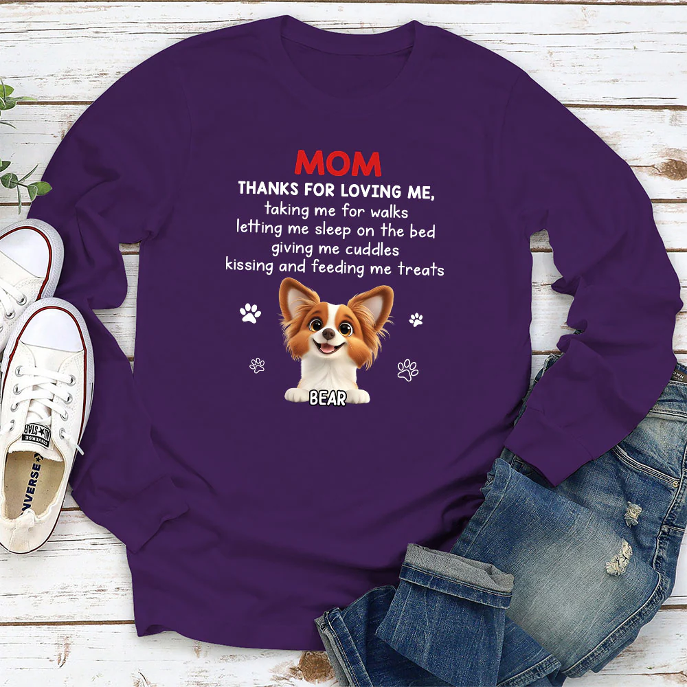 Thank You For Loving Me - Personalized Custom Long Sleeve T-shirt - Image 4
