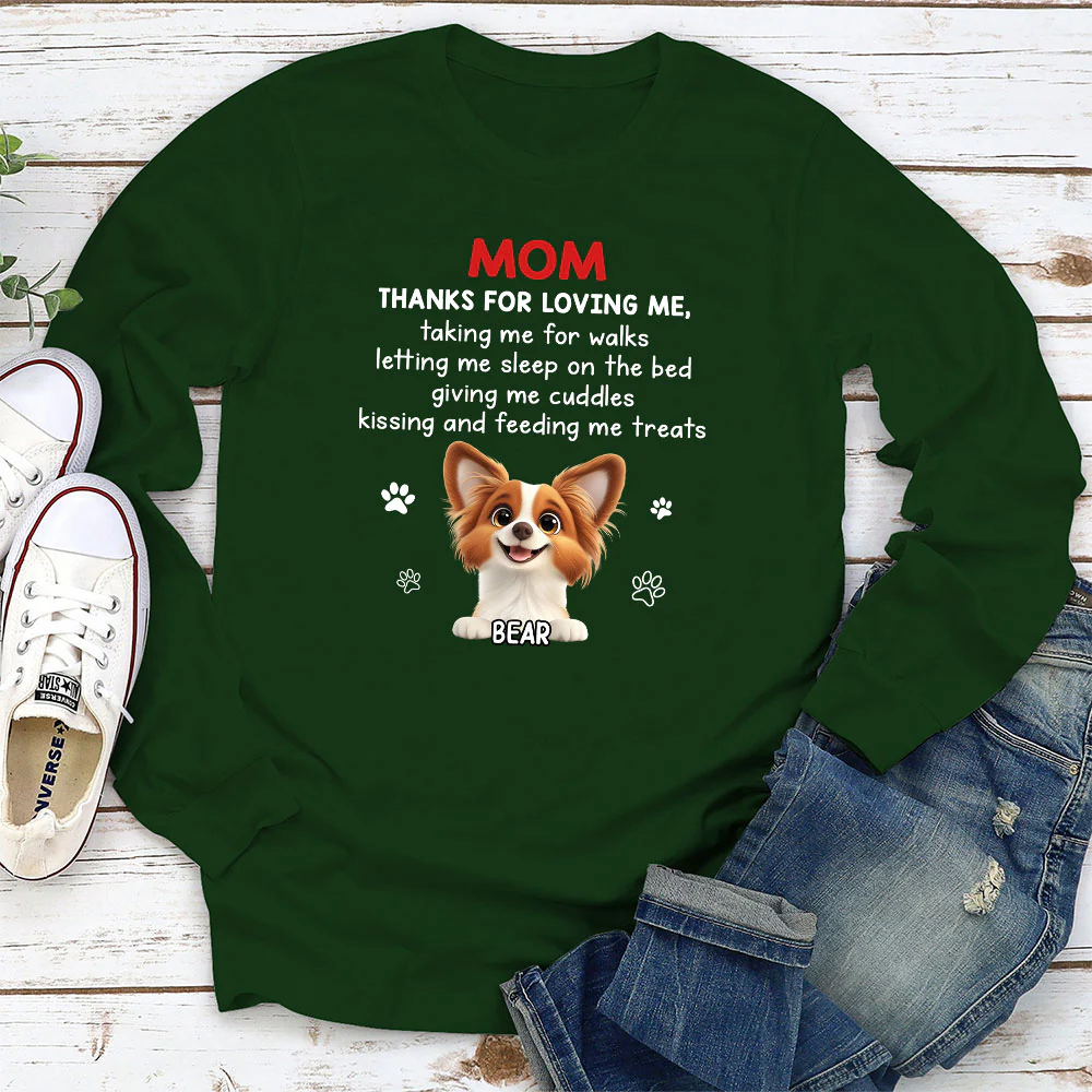 Thank You For Loving Me - Personalized Custom Long Sleeve T-shirt - Image 5