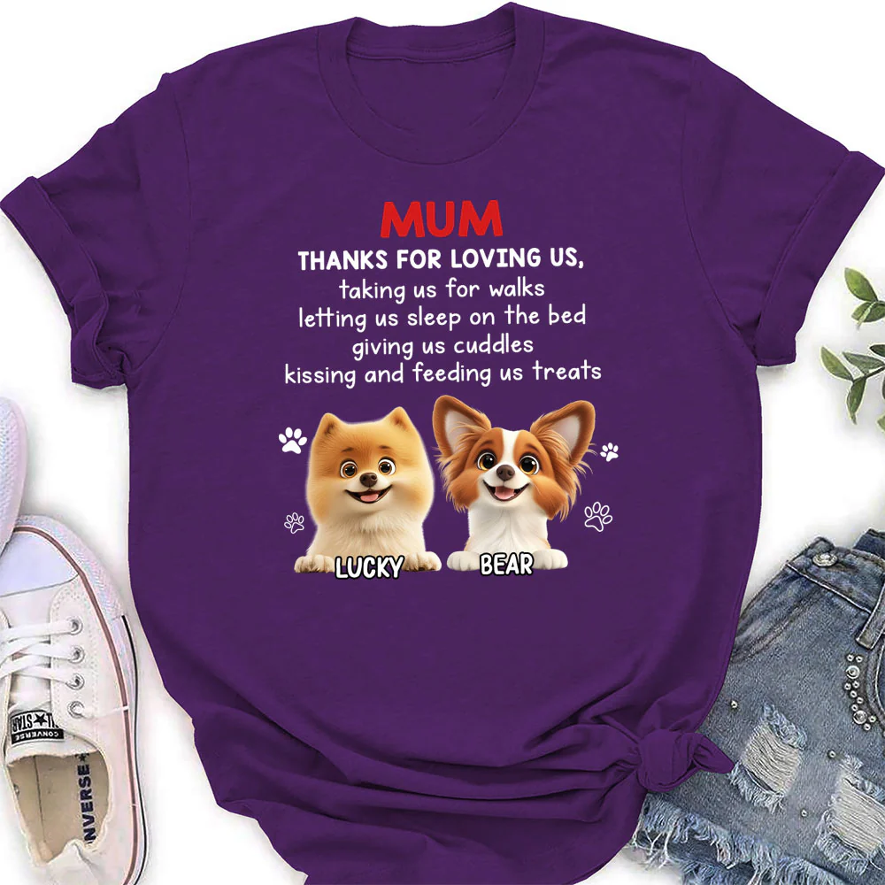 Thank You For Loving Me - Personalized Custom Women's T-Shirt - Image 5
