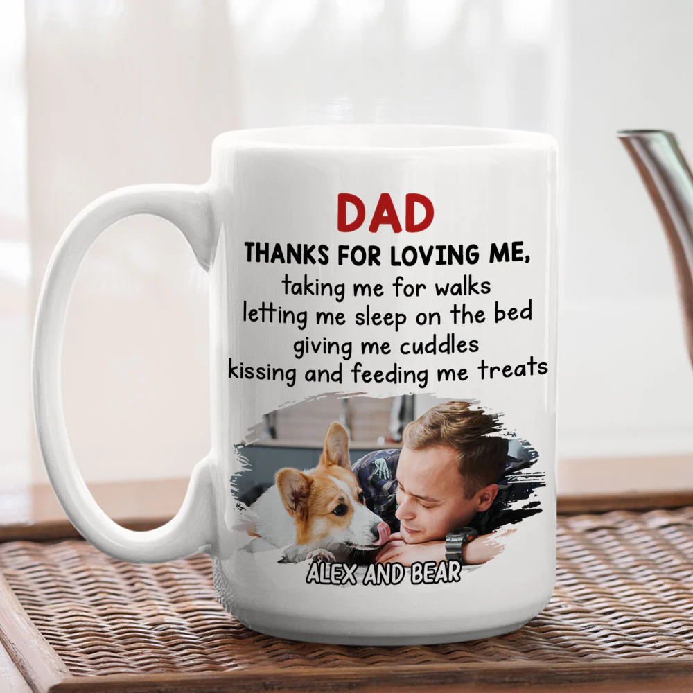 Thank You For Loving Me Photo - Personalized Custom Coffee Mug - Image 4
