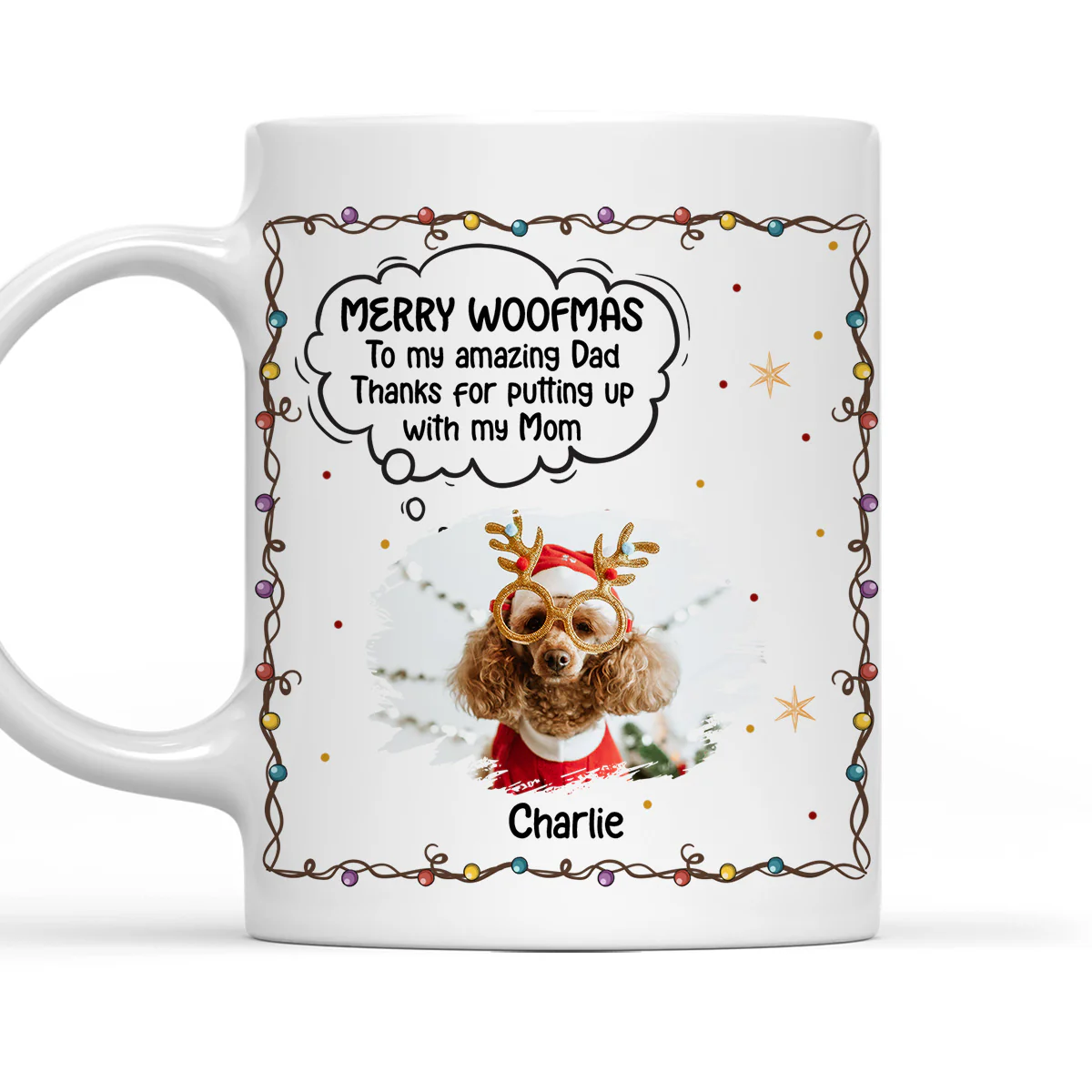 Thanks Dad For Putting Up Photo - Personalized Custom Coffee Mug