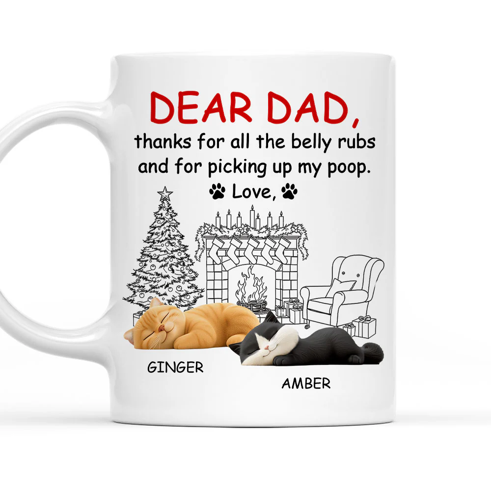 Thanks For All The Belly Rubs Cat Version - Personalized Custom Coffee Mug