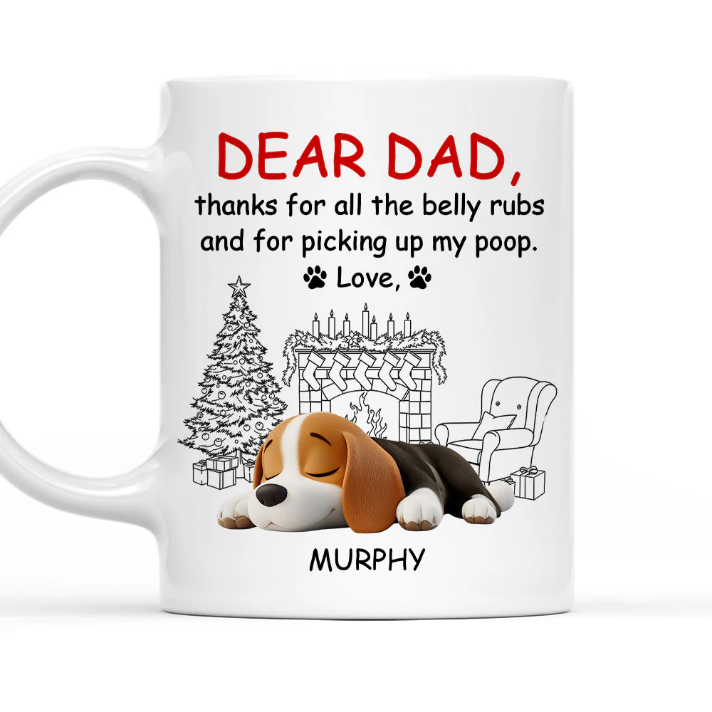 Thanks For All The Belly Rubs - Personalized Custom Coffee Mug
