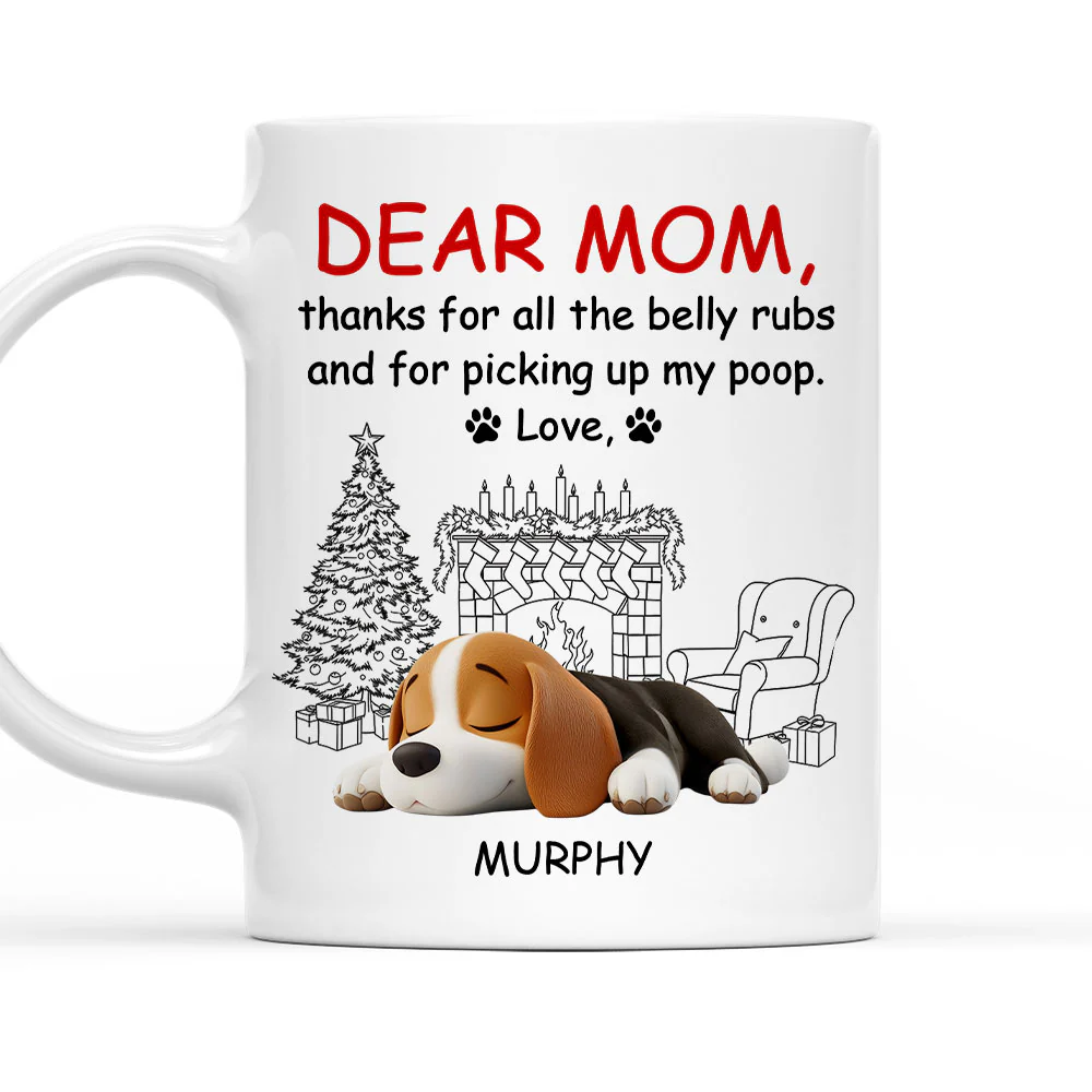 Thanks For All The Belly Rubs - Personalized Custom Coffee Mug - Image 2