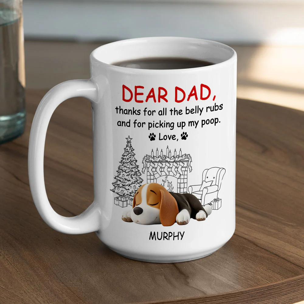 Thanks For All The Belly Rubs - Personalized Custom Coffee Mug - Image 6