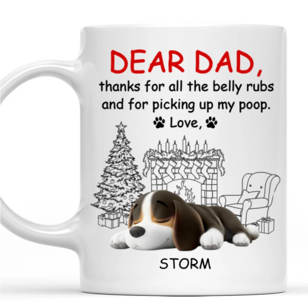 Thanks For All The Belly Rubs - Personalized Custom Coffee Mug - Image 9