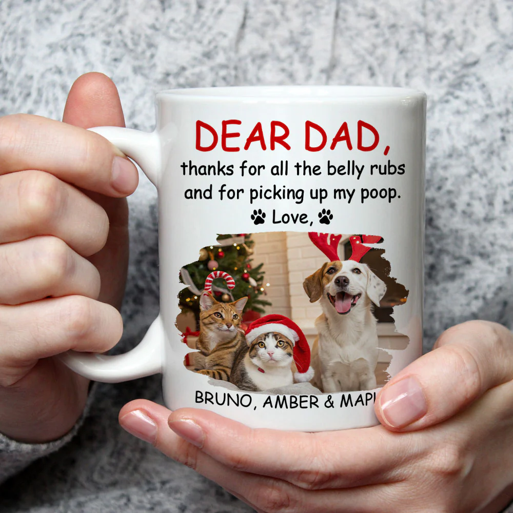 Thanks For All The Belly Rubs Pet Version Photo - Personalized Custom Coffee Mug - Image 2