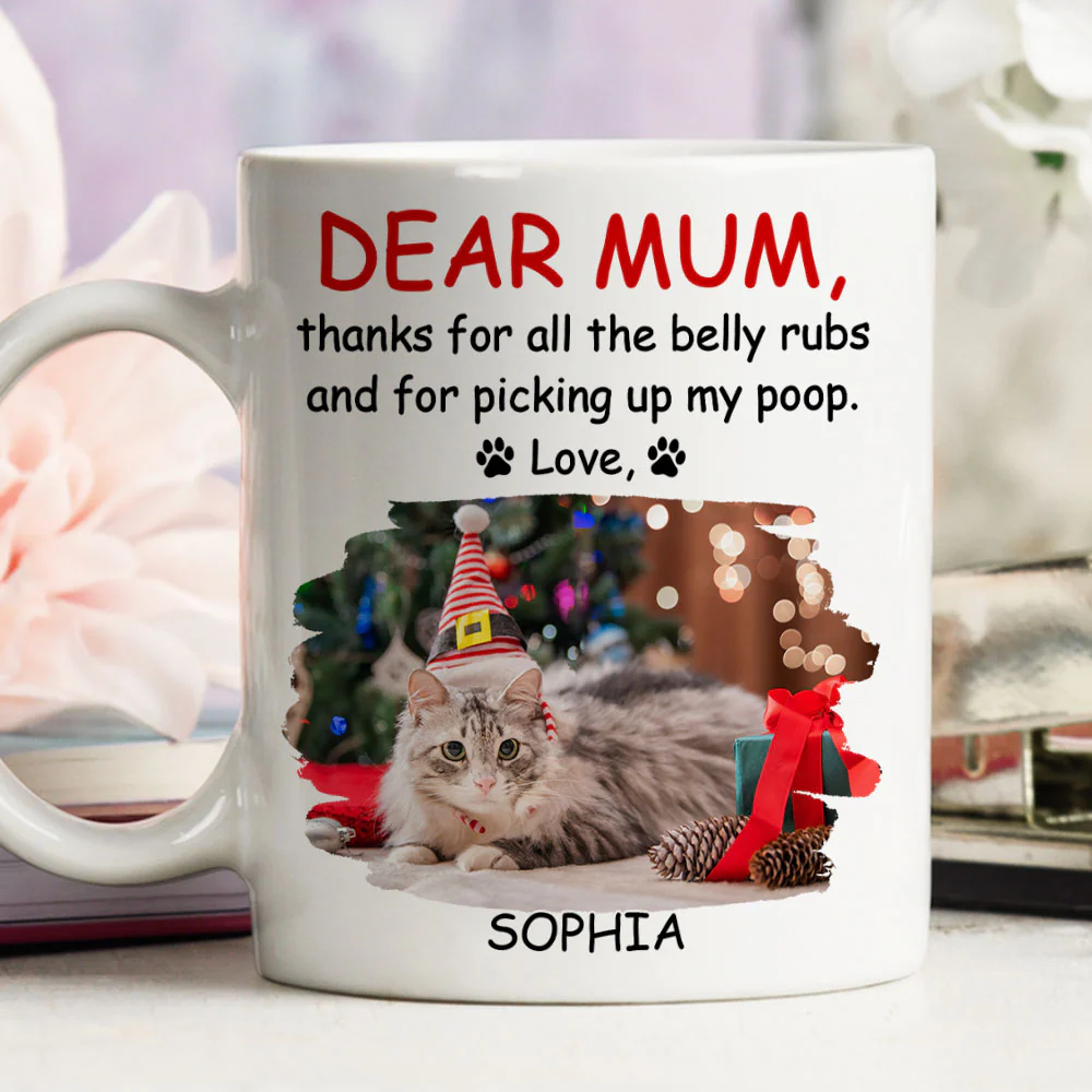 Thanks For All The Belly Rubs Pet Version Photo - Personalized Custom Coffee Mug - Image 3