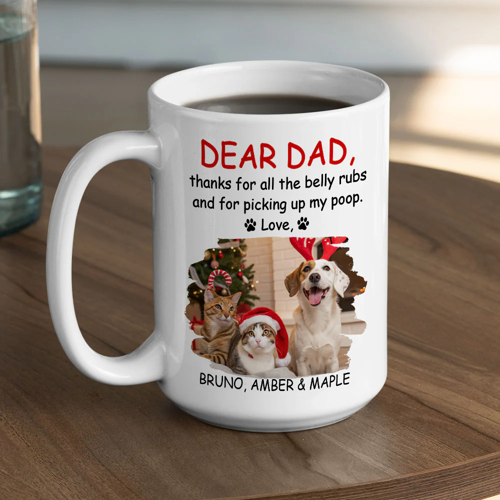 Thanks For All The Belly Rubs Pet Version Photo - Personalized Custom Coffee Mug - Image 4
