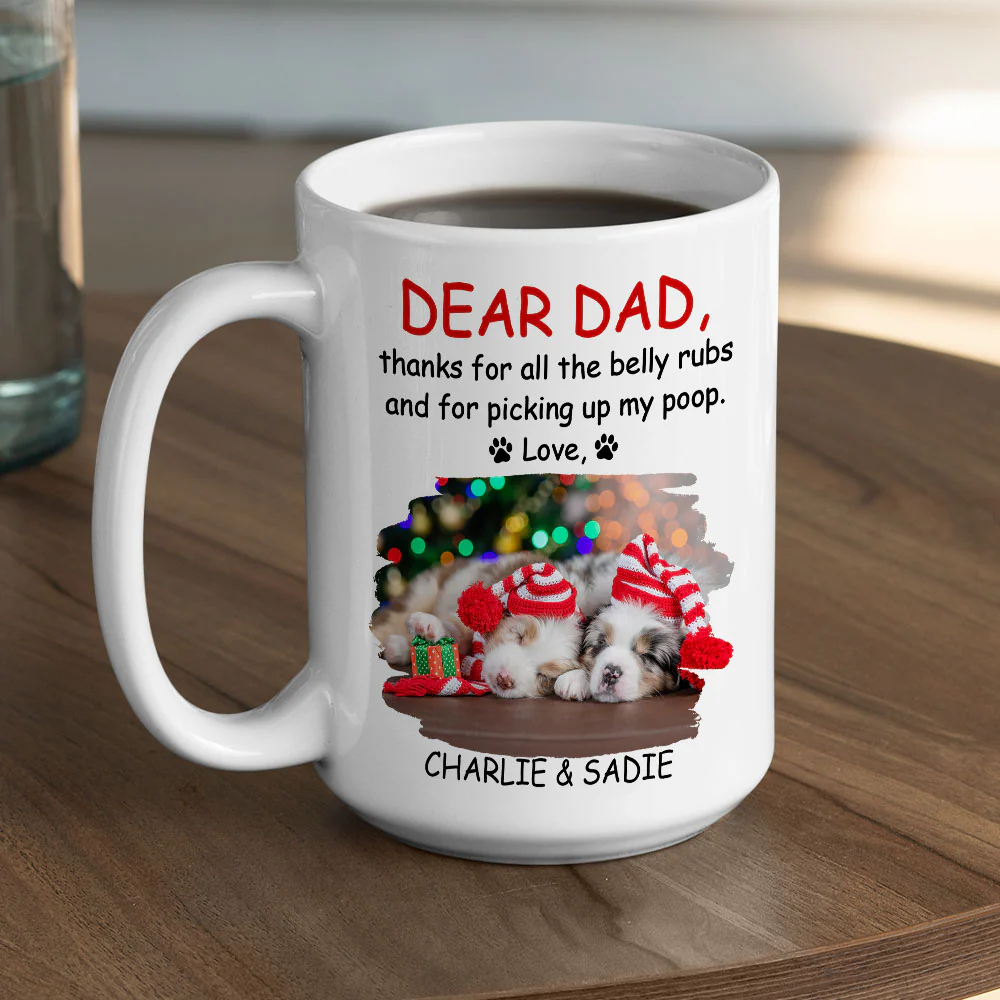 Thanks For All The Belly Rubs Photo - Personalized Custom Coffee Mug - Image 3