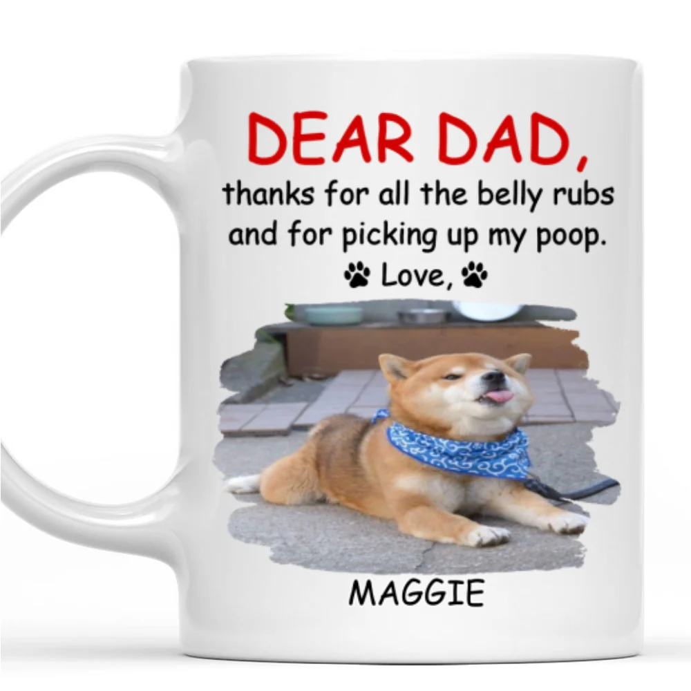 Thanks For All The Belly Rubs Photo - Personalized Custom Coffee Mug - Image 6