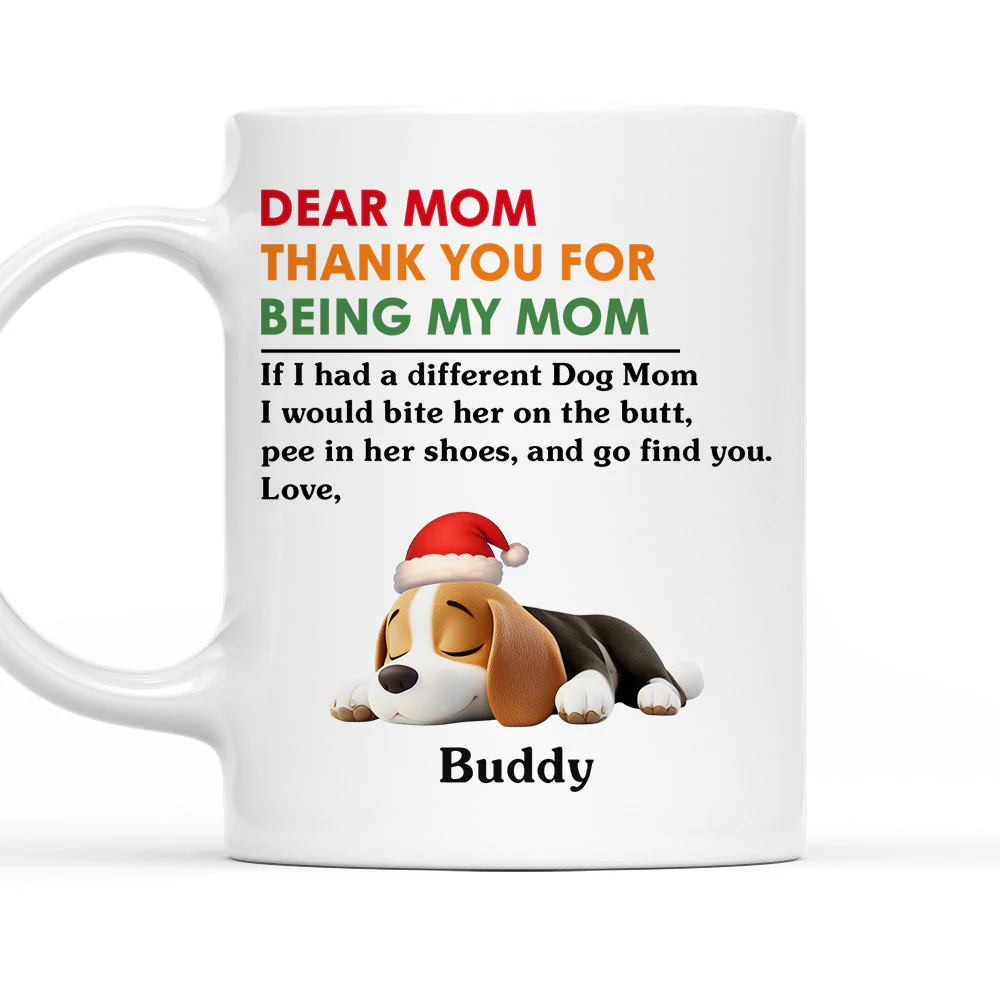 Thanks For Being A Pawsome Dog Mom - Personalized Custom Coffee Mug