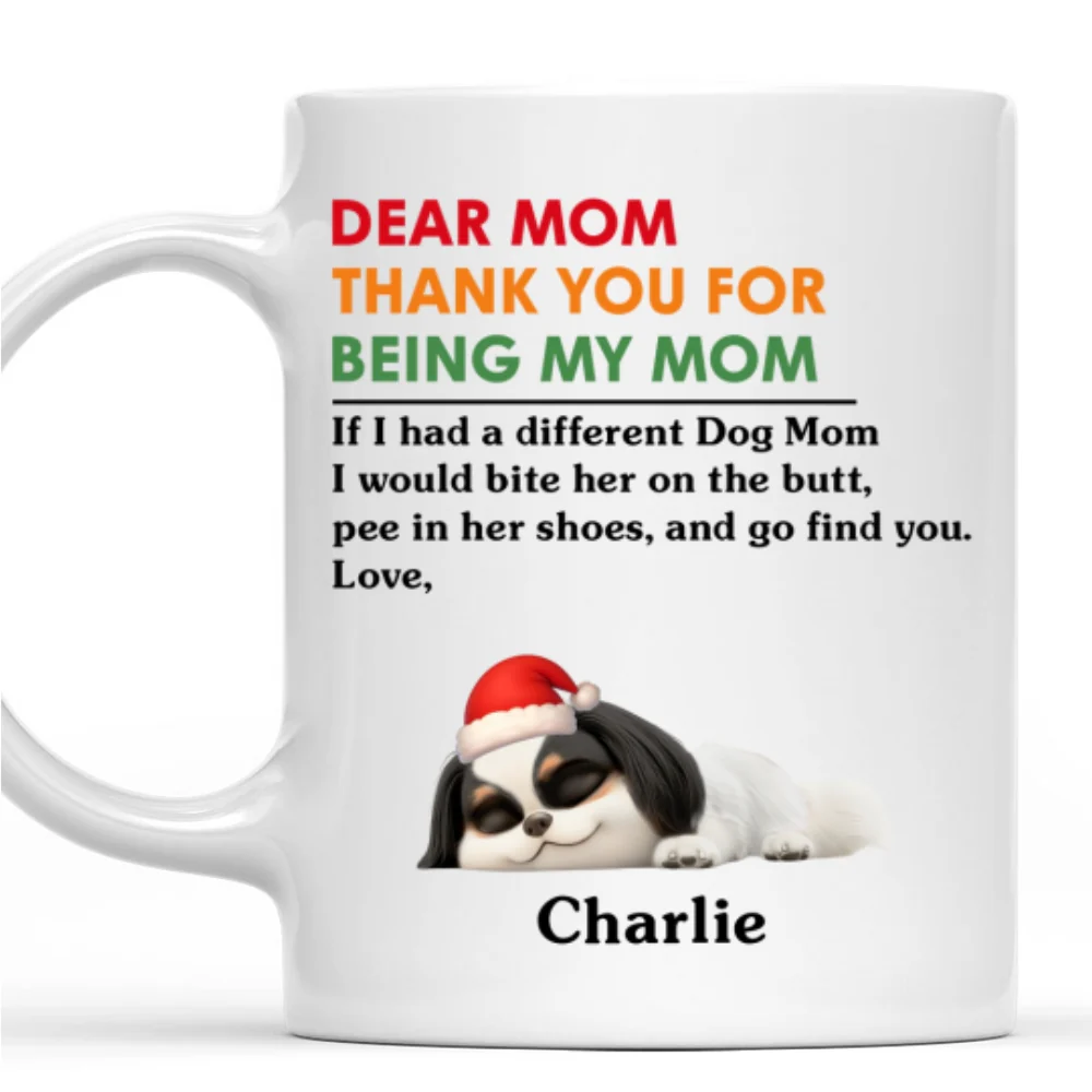 Thanks For Being A Pawsome Dog Mom - Personalized Custom Coffee Mug - Image 8