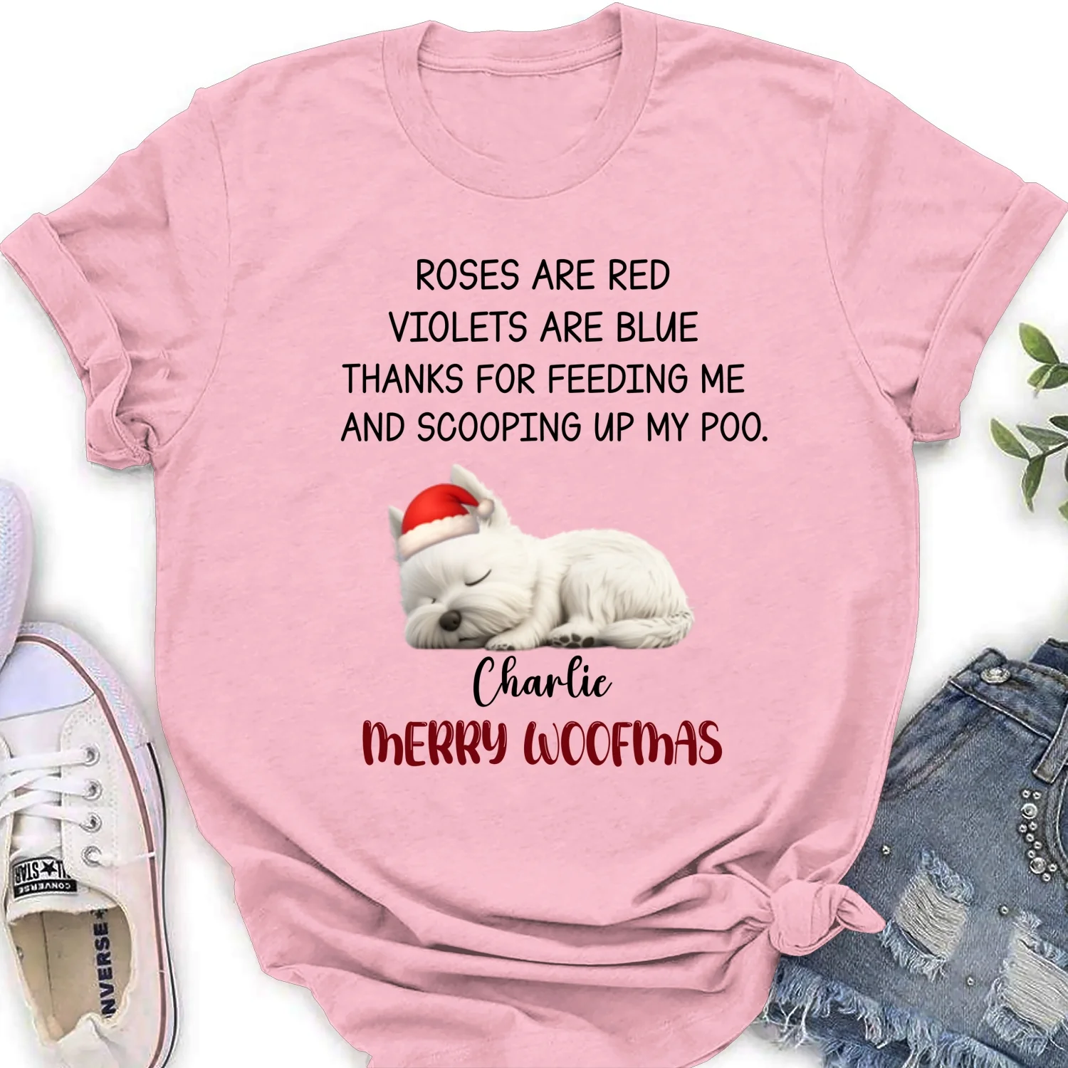 Thanks For Being Here With Me - Personalized Custom Women's T-Shirt - Image 8