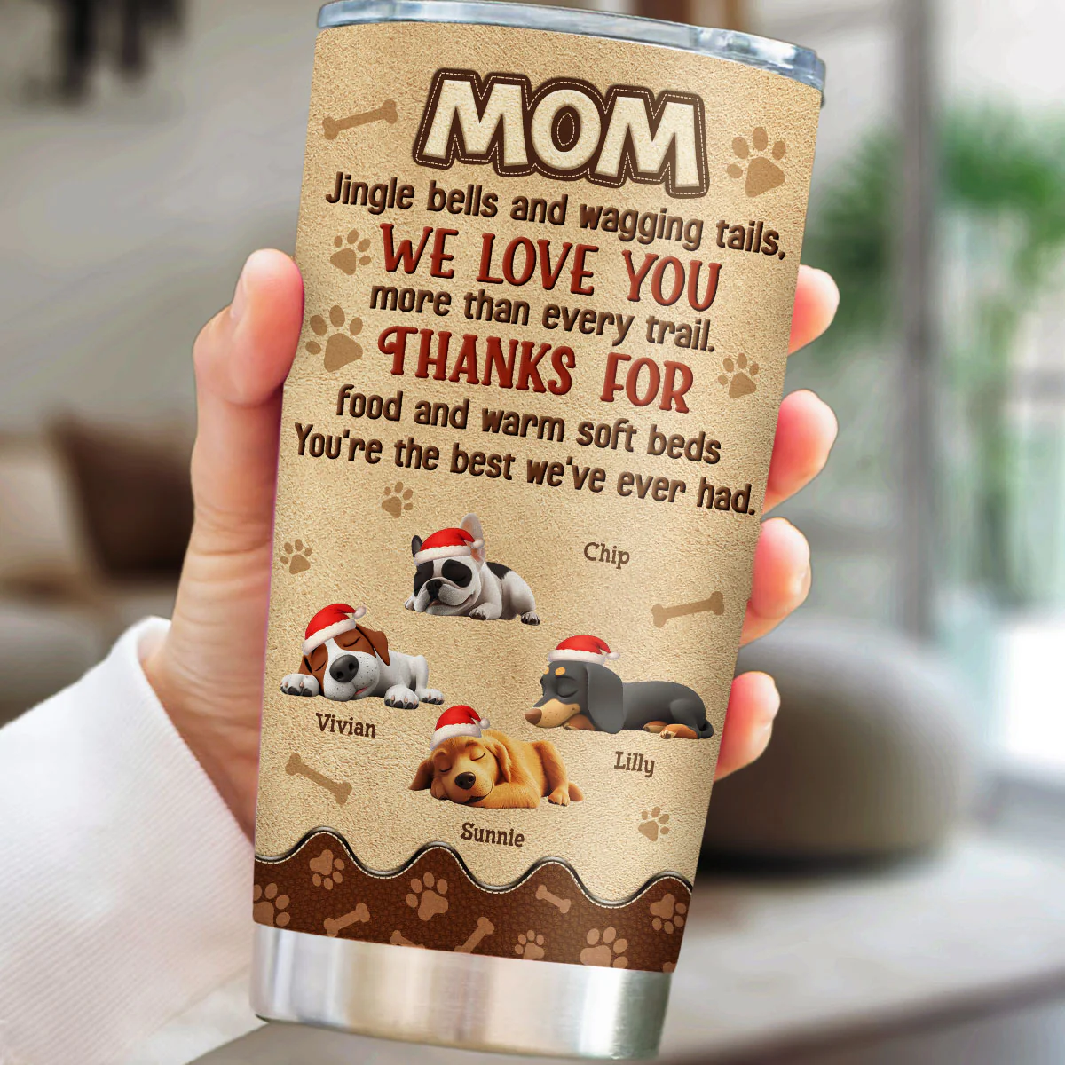 Thanks For Food And Warm Soft Bed - Personalized Custom Tumbler - Image 4