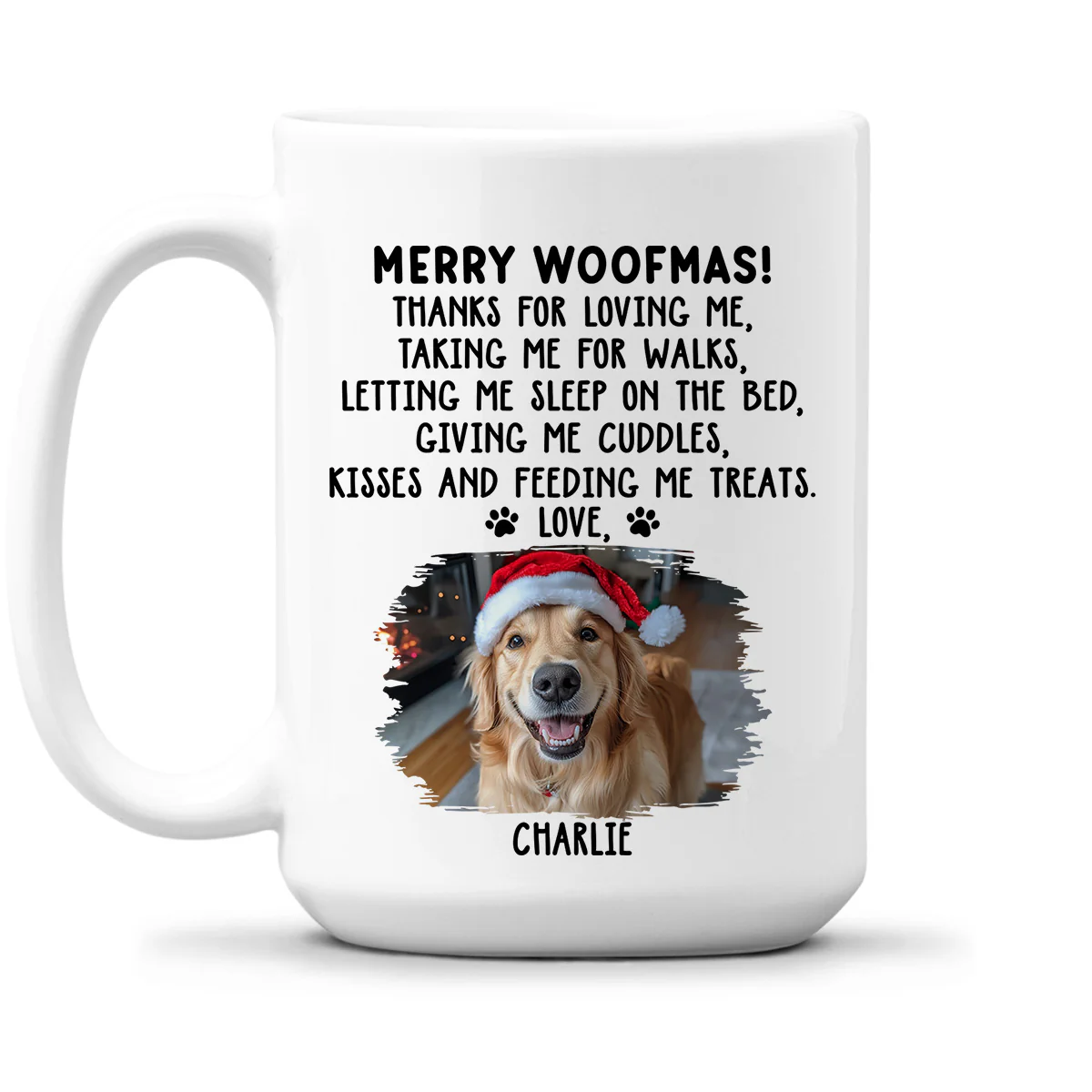 Thanks For Loving Me Christmas Photo - Personalized Custom Coffee Mug - Image 2