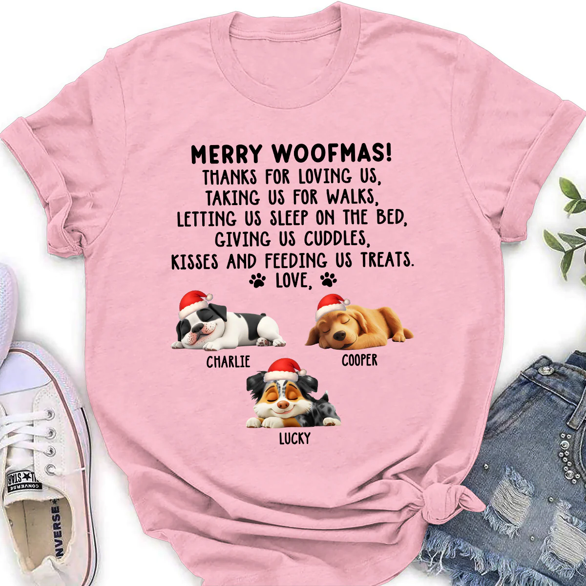 Thanks For Loving Me - Personalized Custom Women's T-shirt - Image 3