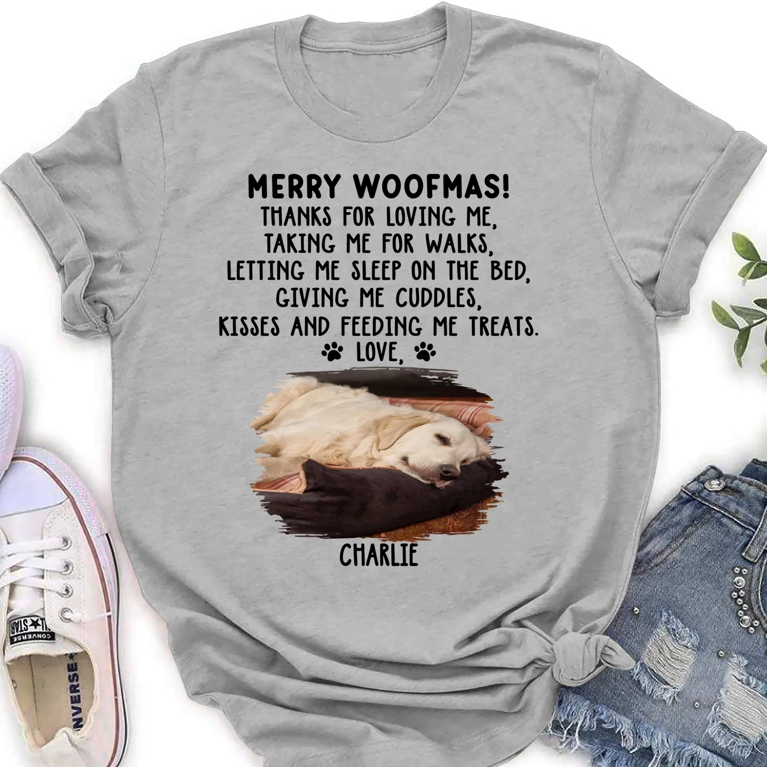 Thanks For Loving Me Photo - Personalized Custom Women's T-shirt - Image 4