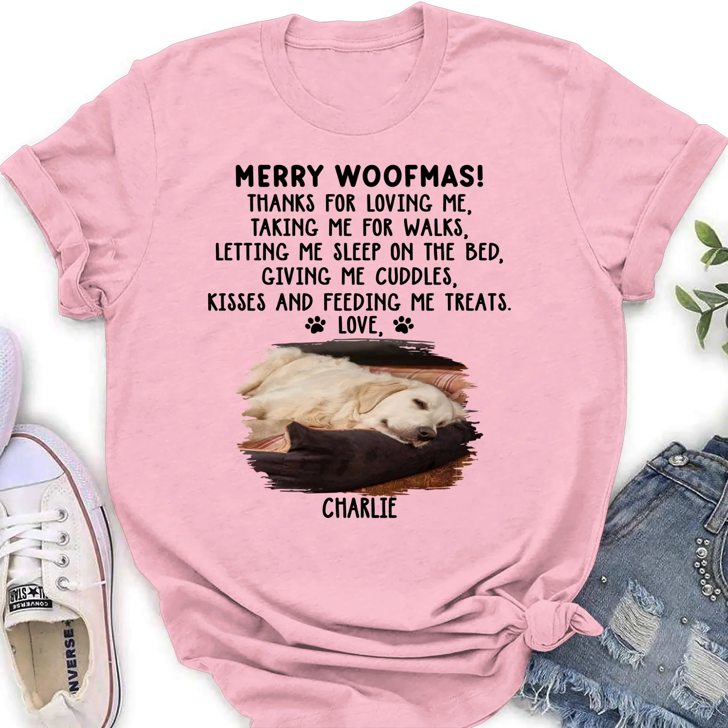 Thanks For Loving Me Photo - Personalized Custom Women's T-shirt - Image 6