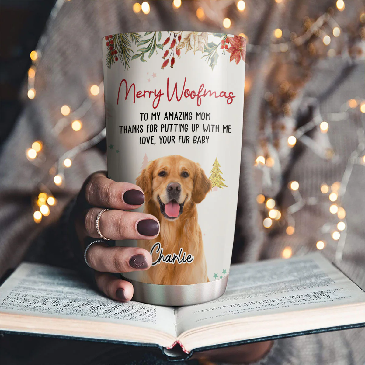 Thanks For Putting Up Photo - Personalized Custom Tumbler - Image 2