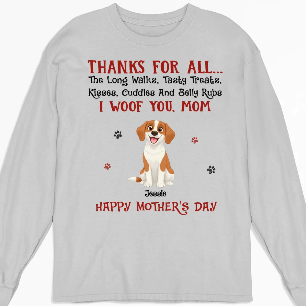Thanks For Tasty Treats - Personalized Custom Long Sleeve T-Shirt - Image 3