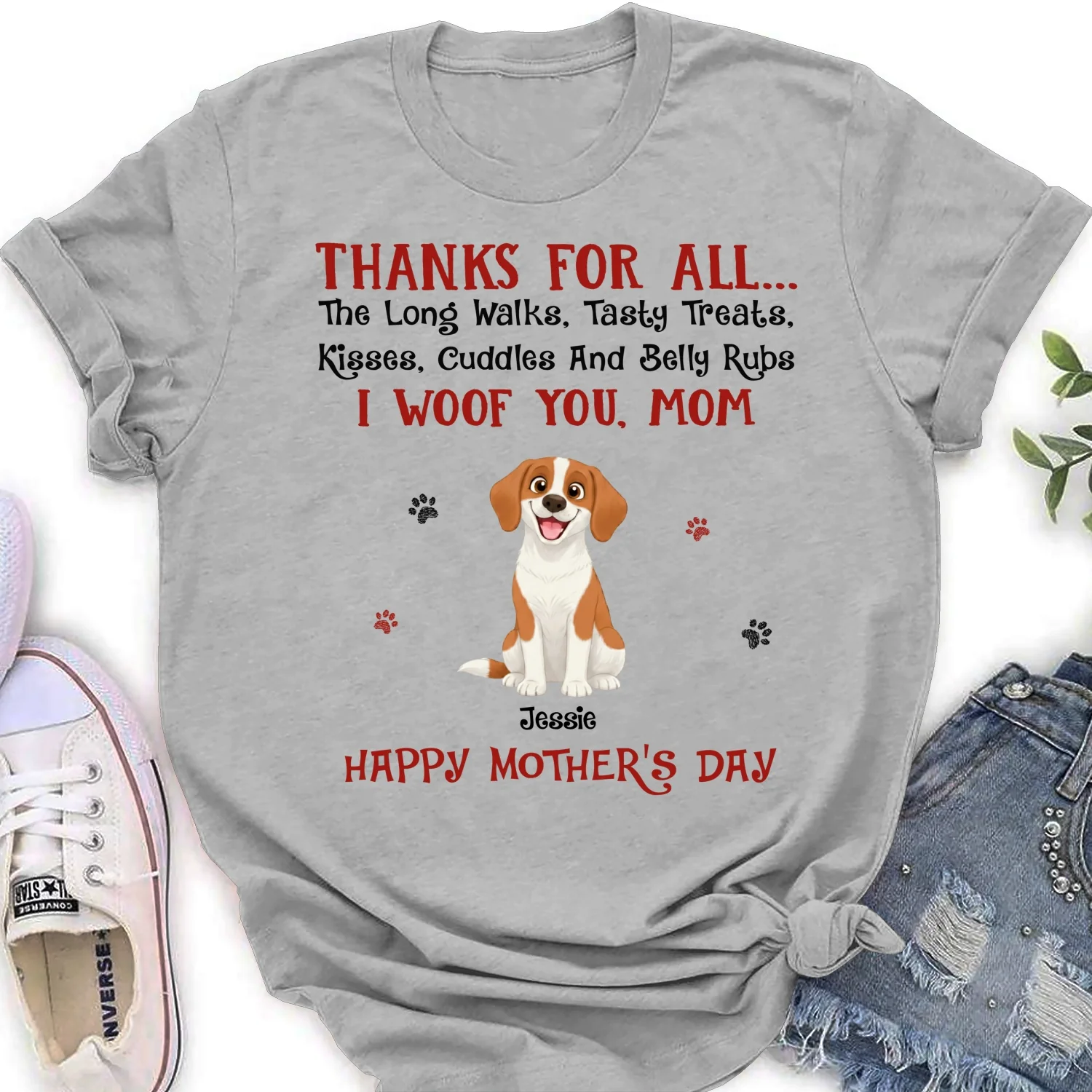 Thanks For Tasty Treats - Personalized Custom Women's T-Shirt - Image 6