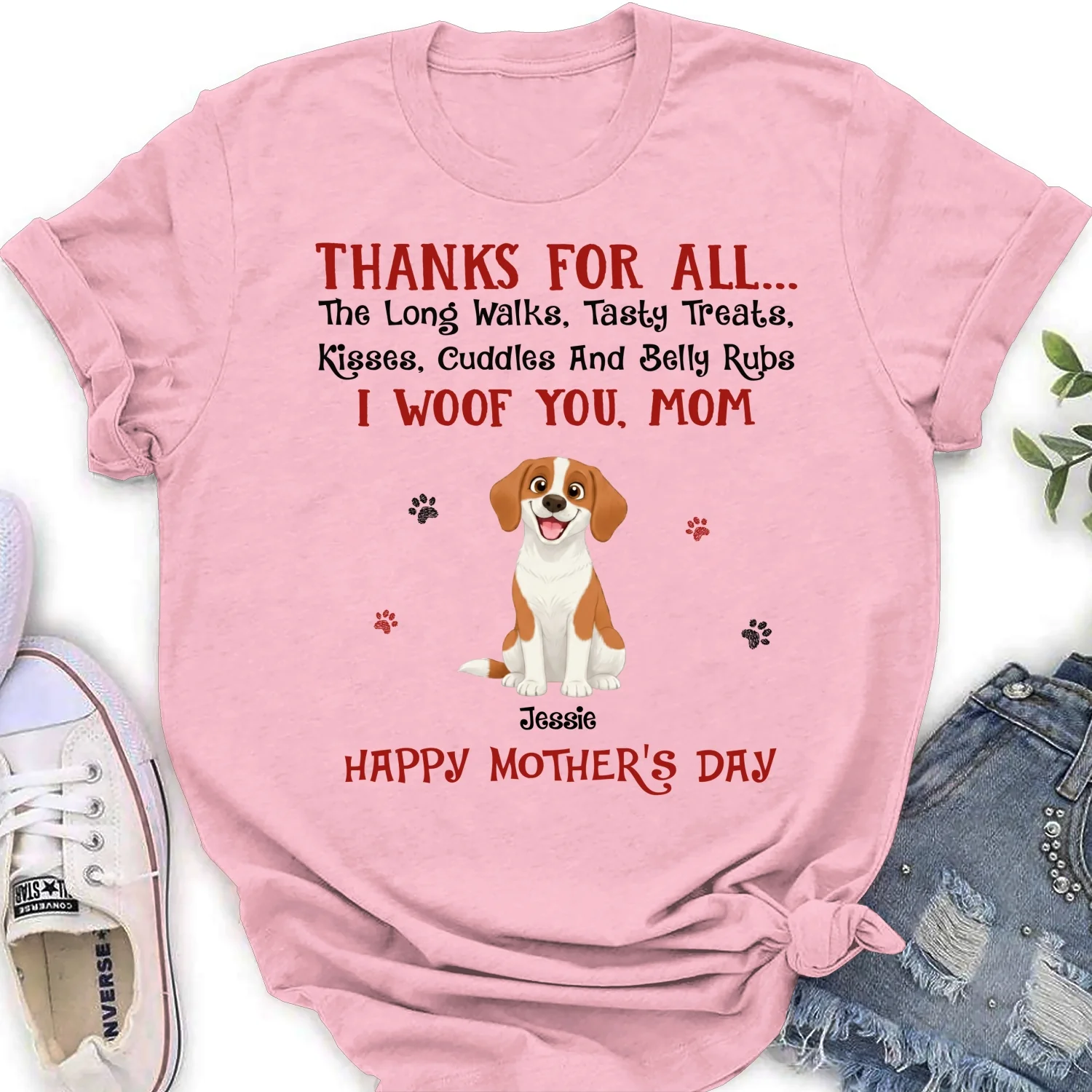 Thanks For Tasty Treats - Personalized Custom Women's T-Shirt - Image 7