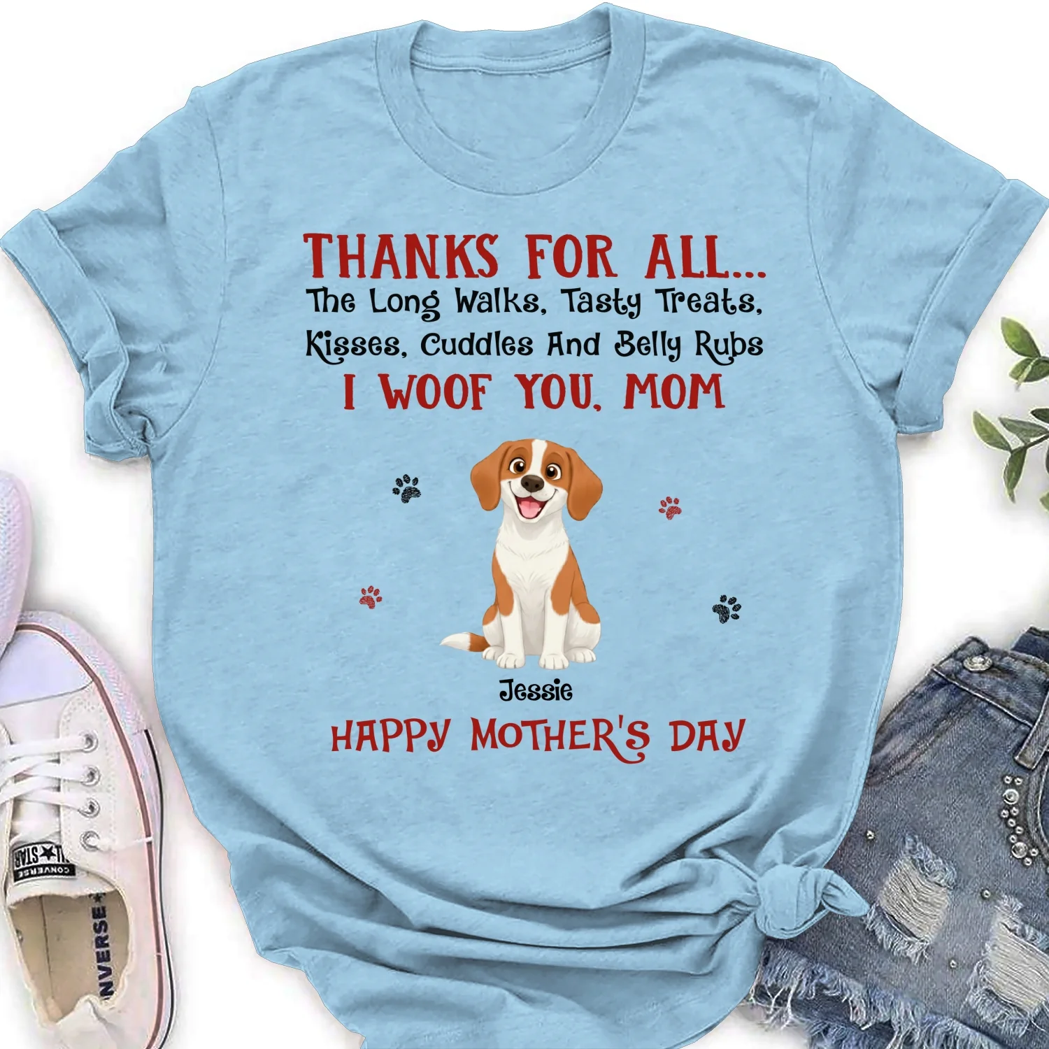 Thanks For Tasty Treats - Personalized Custom Women's T-Shirt - Image 8