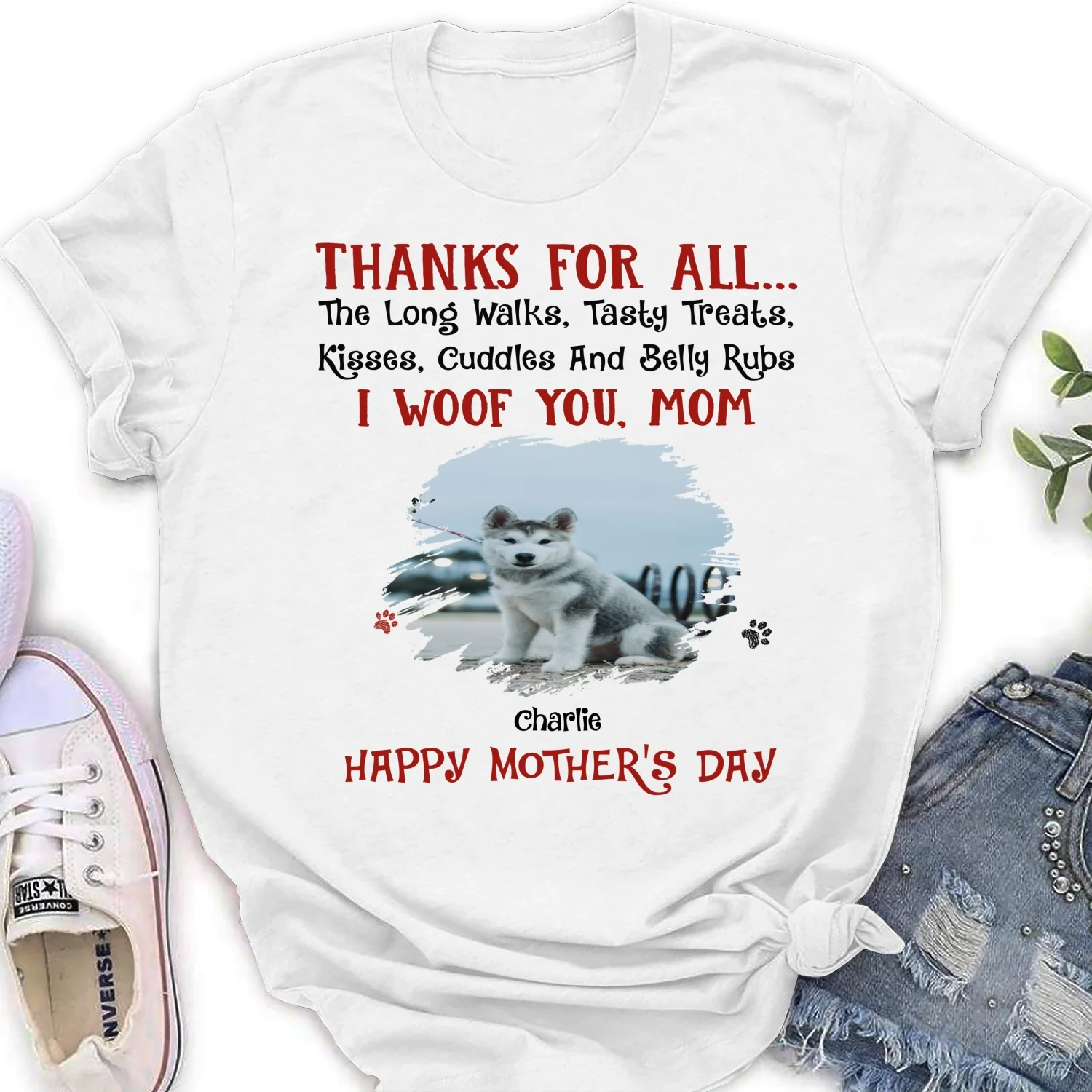 Thanks For Tasty Treats Photo - Personalized Custom Women's T-Shirt - Image 3