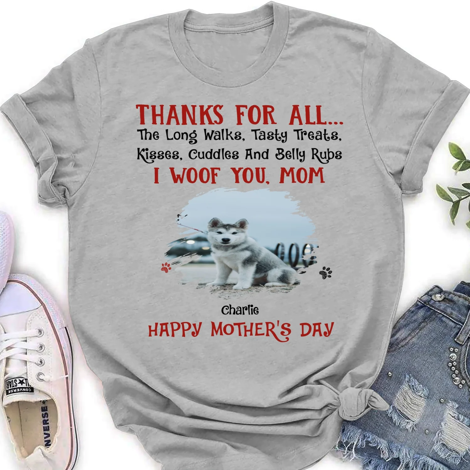 Thanks For Tasty Treats Photo - Personalized Custom Women's T-Shirt - Image 4