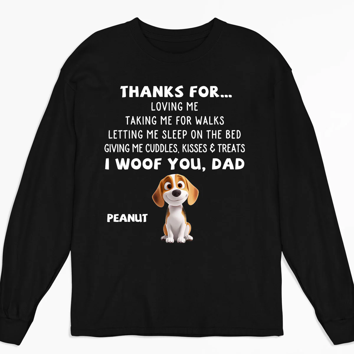 Thanks For Things You Do Cartoon - Personalized Custom Long Sleeve T-shirt