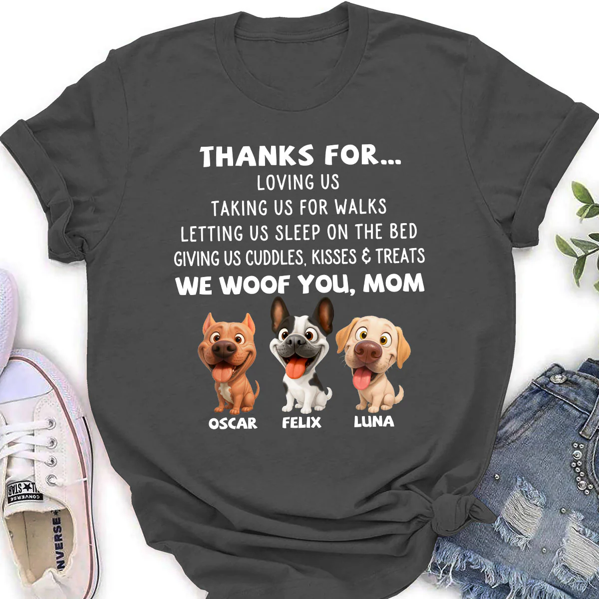 Thanks For Things You Do - Personalized Custom Women's T-shirt - Image 3