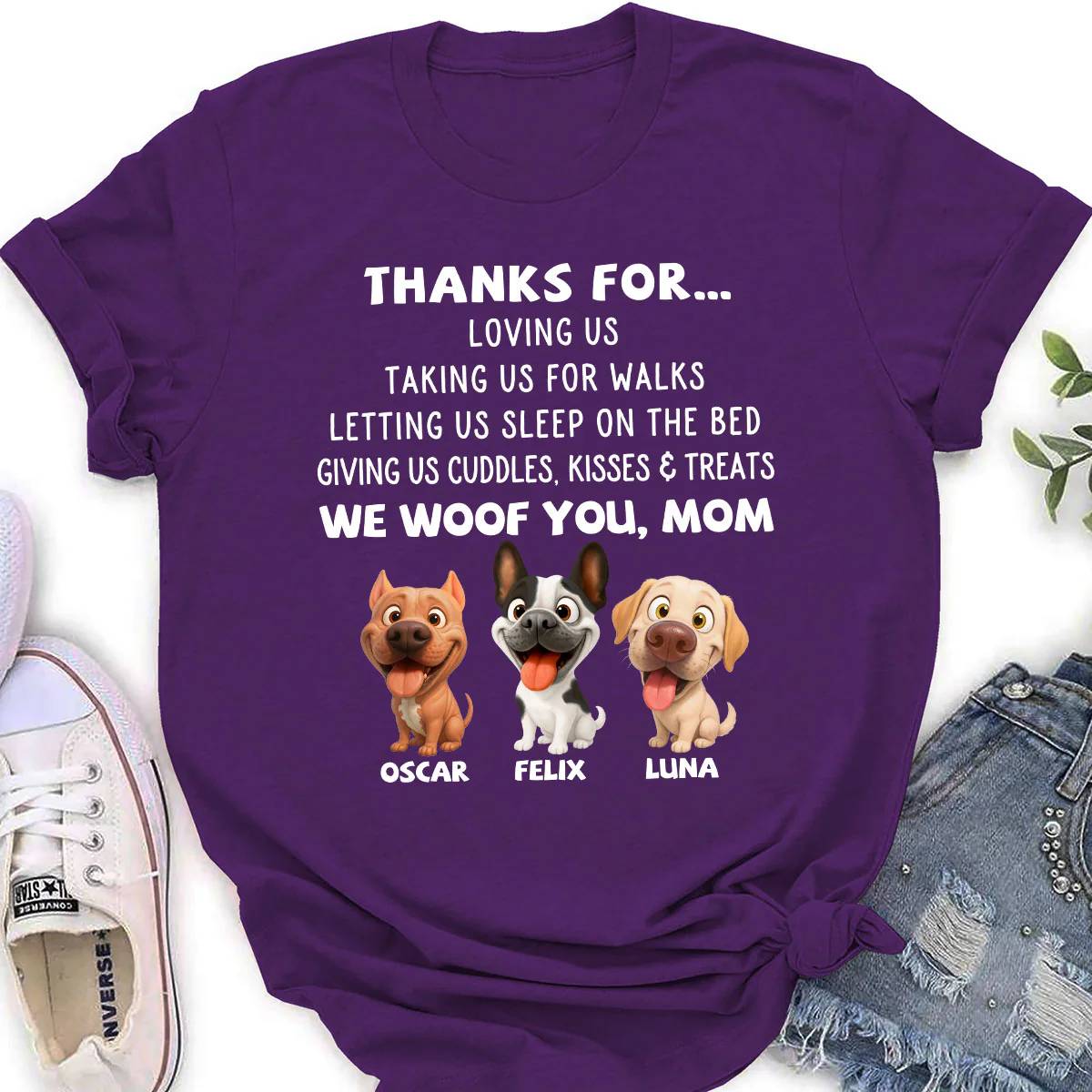 Thanks For Things You Do - Personalized Custom Women's T-shirt - Image 5