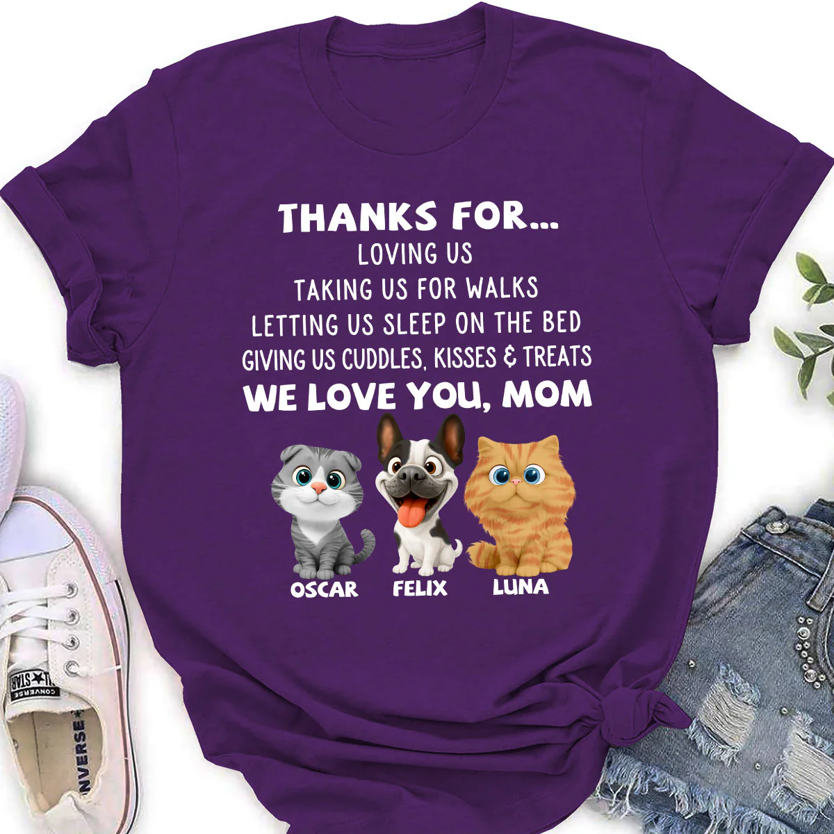 Thanks For Things You Do Pet - Personalized Custom Women's T-shirt - Image 3