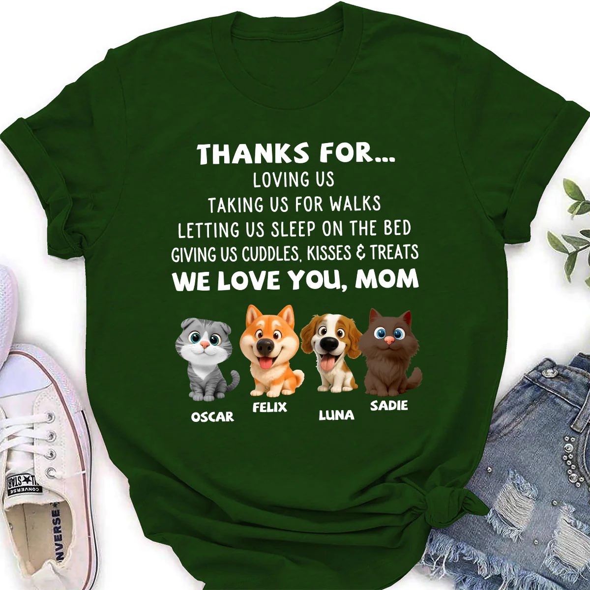 Thanks For Things You Do Pet - Personalized Custom Women's T-shirt - Image 5