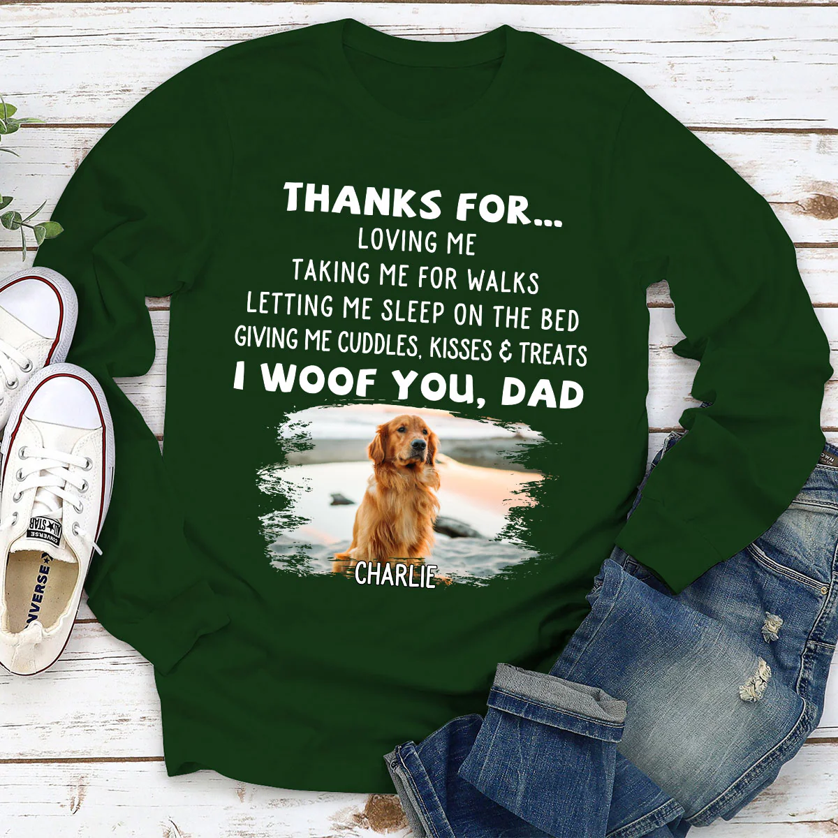 Thanks For Things You Do Photo - Personalized Custom Long Sleeve T-shirt - Image 2