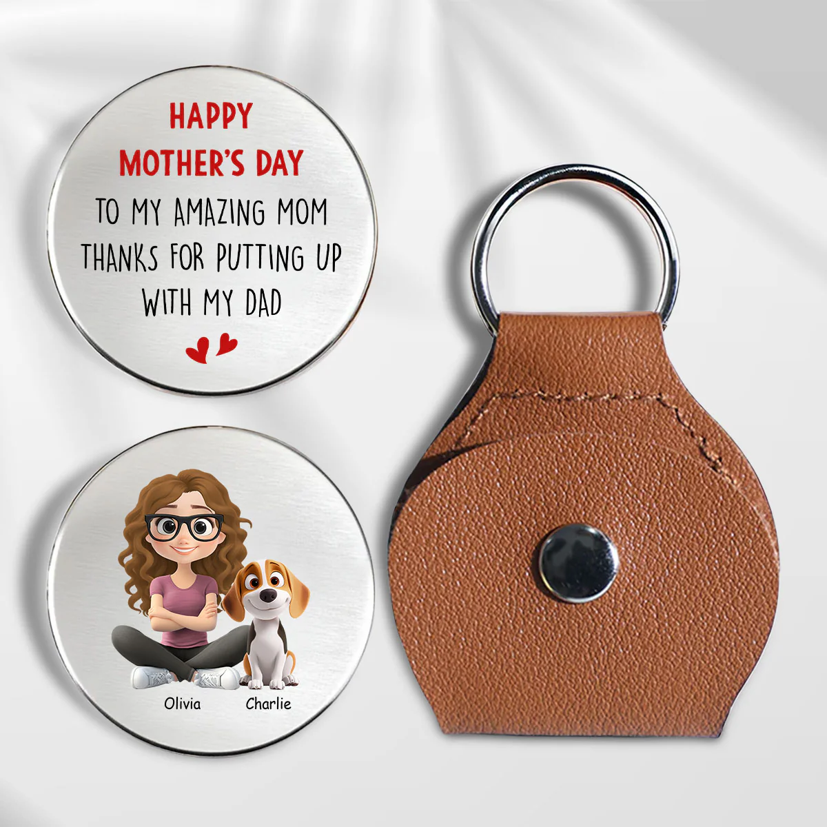 Thanks My Amazing Dog Mom Mum - Personalized Custom Pocket Hug