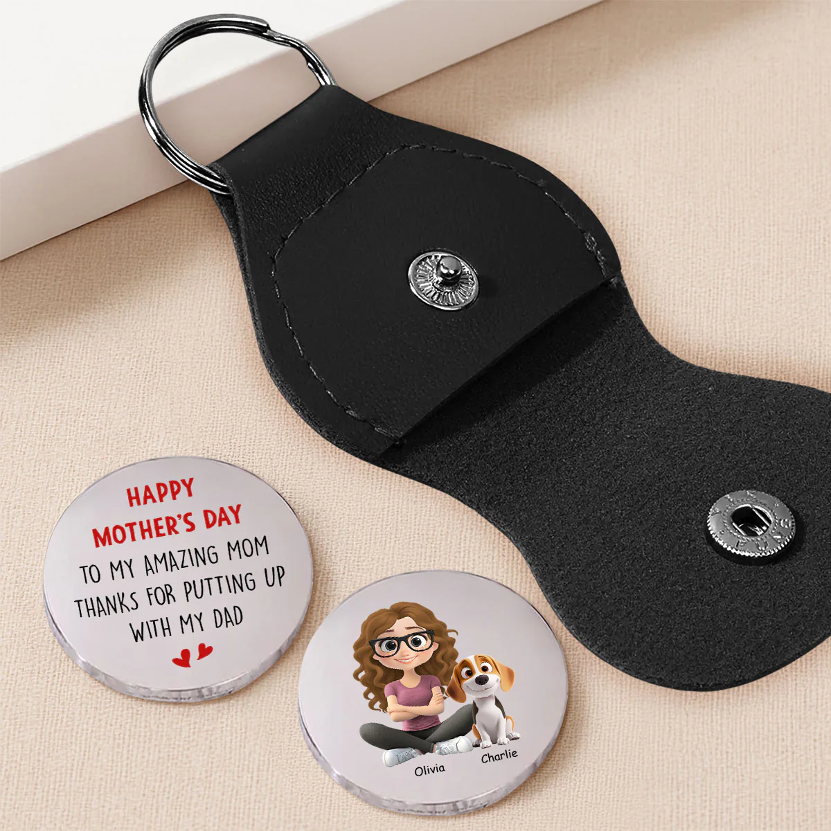 Thanks My Amazing Dog Mom Mum - Personalized Custom Pocket Hug - Image 2