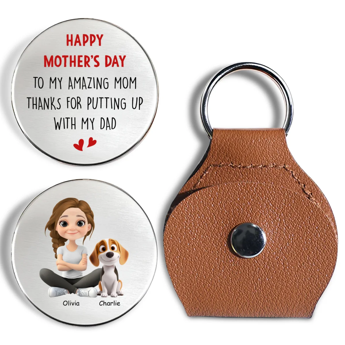 Thanks My Amazing Dog Mom Mum - Personalized Custom Pocket Hug - Image 6
