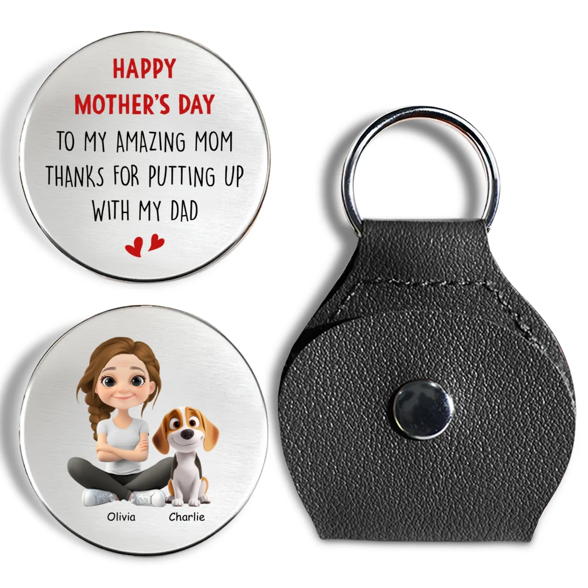 Thanks My Amazing Dog Mom Mum - Personalized Custom Pocket Hug - Image 7