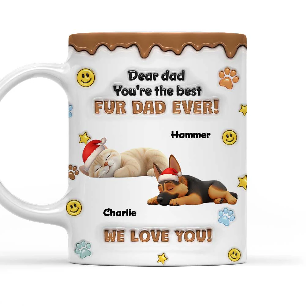 The Best Christmas Fur Parents - Personalized Custom 3D Inflated Effect