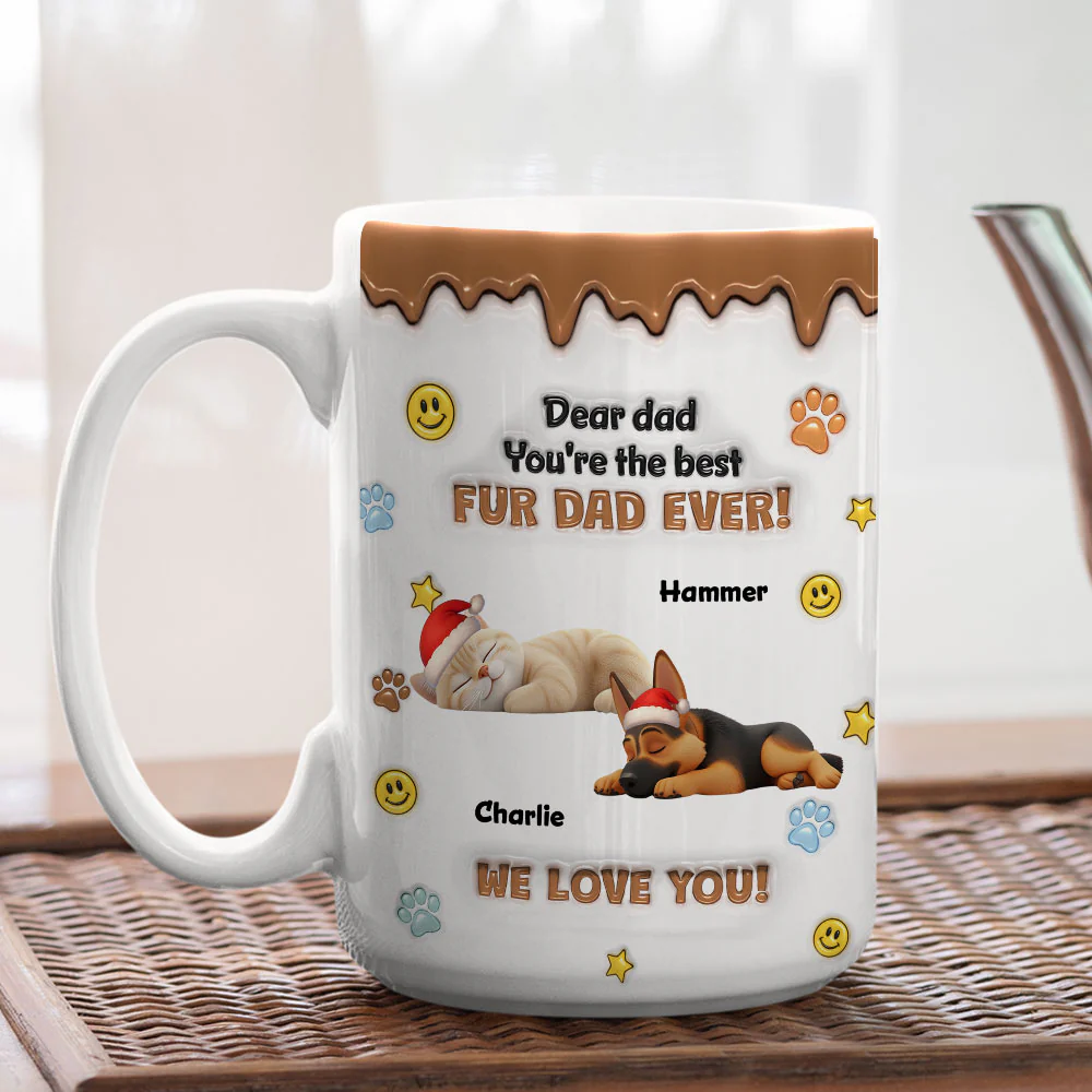 The Best Christmas Fur Parents - Personalized Custom 3D Inflated Effect - Image 2