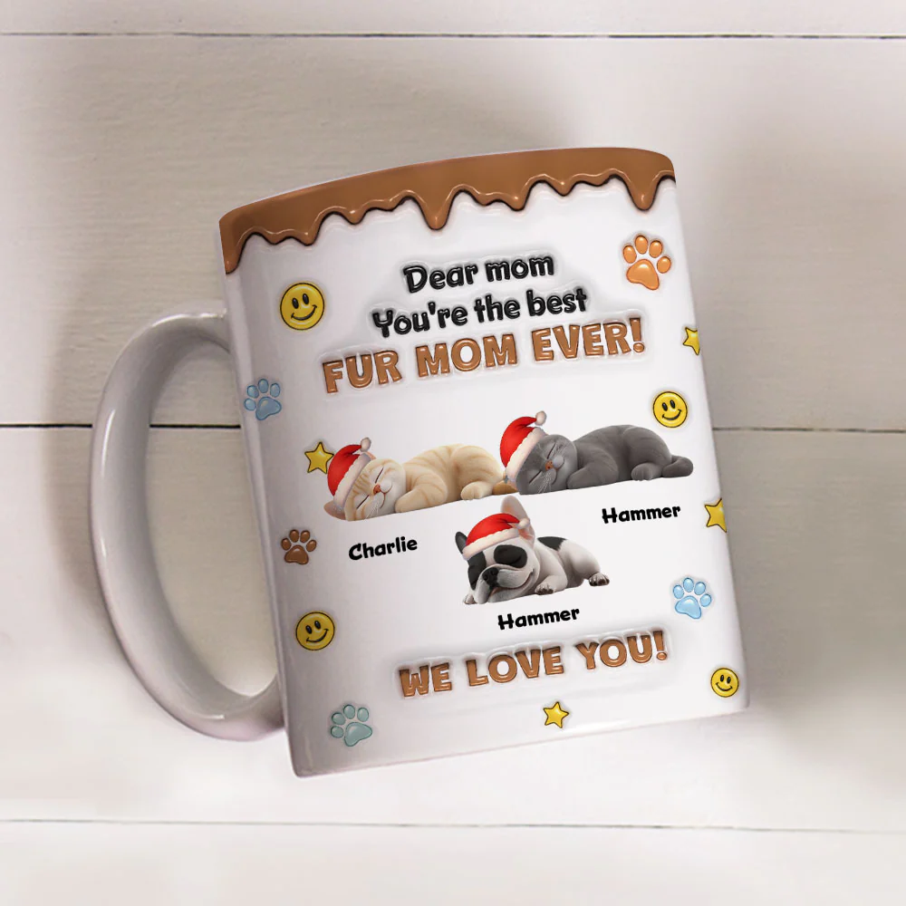The Best Christmas Fur Parents - Personalized Custom 3D Inflated Effect - Image 4