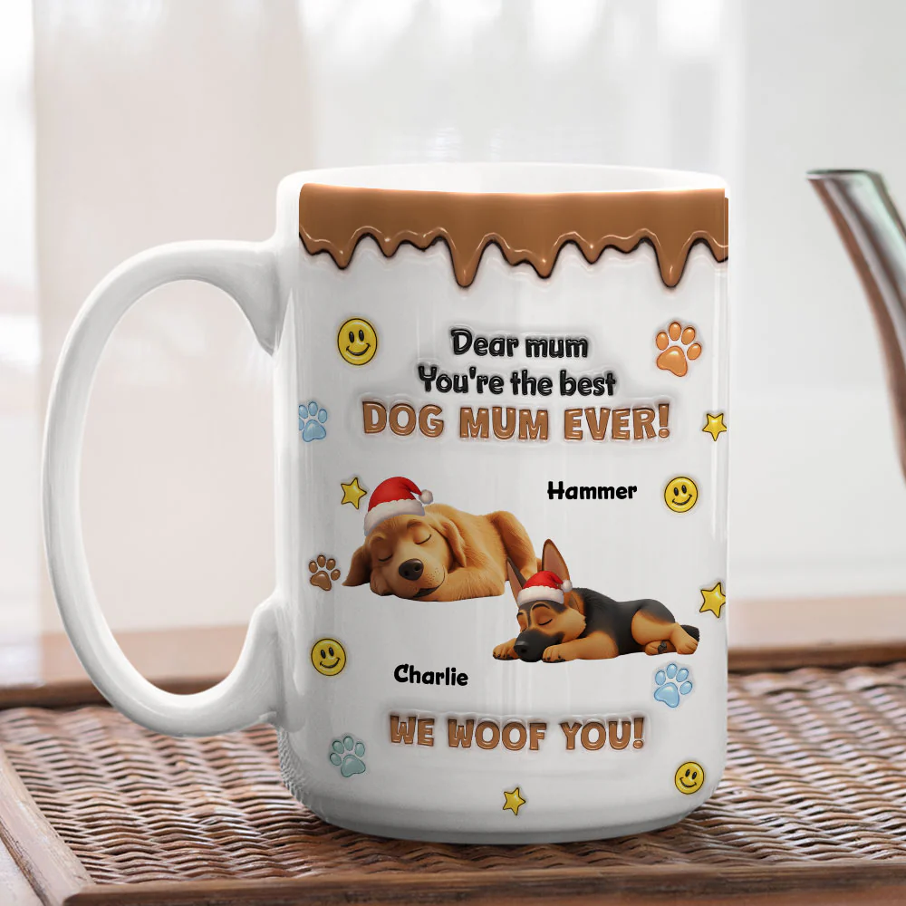 The Best Christmas Parents - Personalized Custom 3D Inflated Effect Mug - Image 2