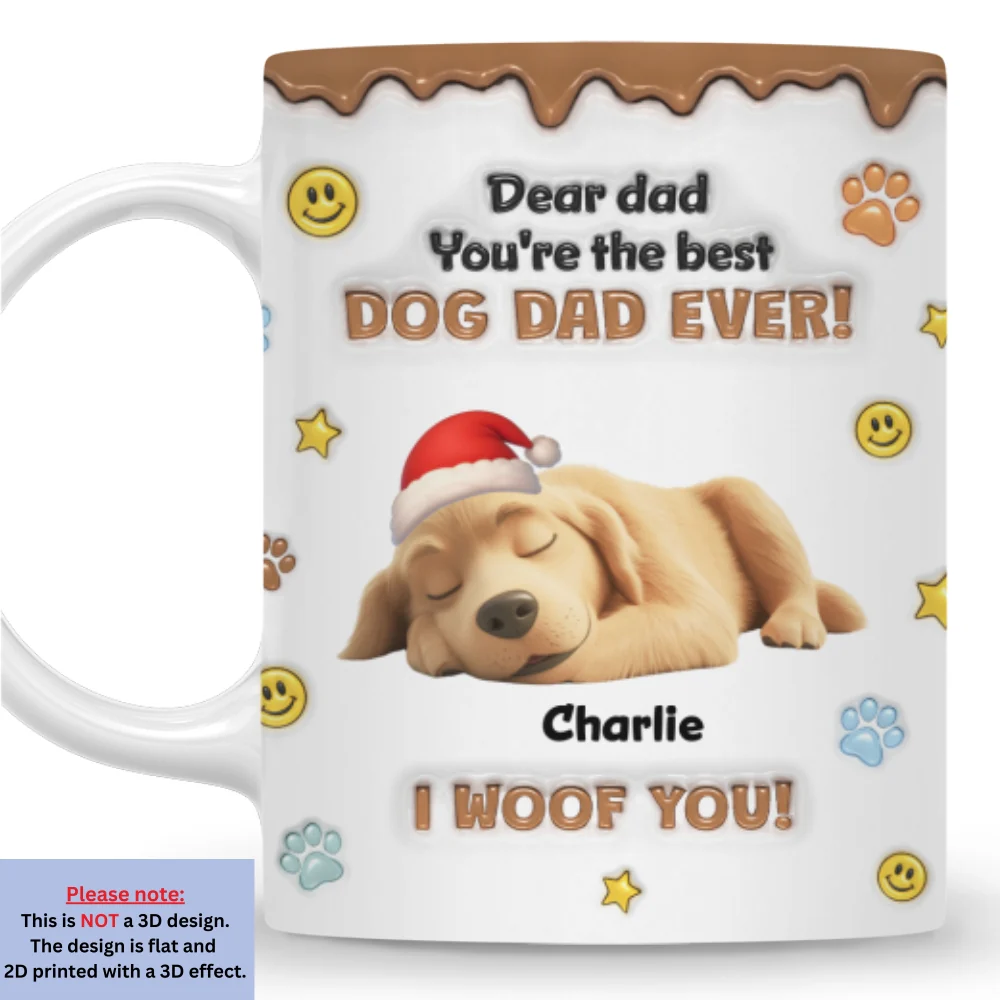 The Best Christmas Parents - Personalized Custom 3D Inflated Effect Mug - Image 7