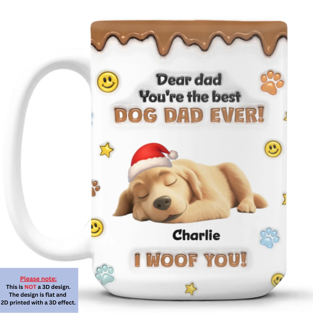 The Best Christmas Parents - Personalized Custom 3D Inflated Effect Mug - Image 8