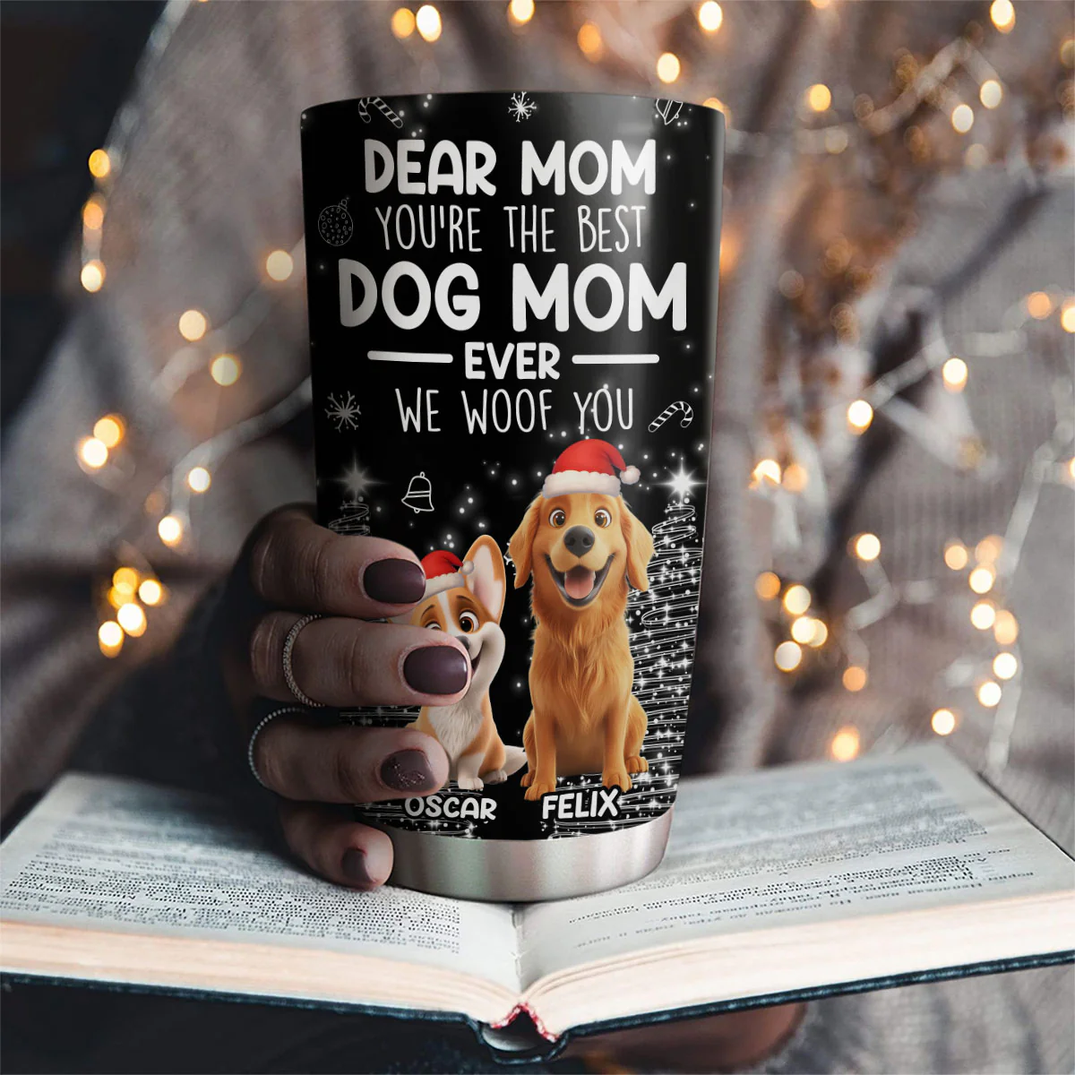The Best Dog Parent We Love - Personalized Custom Tumbler - Image 2
